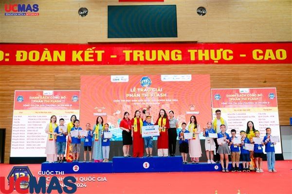 CÔNG BỐ KẾT QUẢ CUỘC THI HỌC SINH GIỎI QUỐC GIA UCMAS NĂM 2024