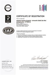 Chứng nhận UCMAS đạt chỉ tiêu ISO 9001 : 2015