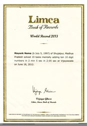 Ghi danh vào sách Kỷ lục Thế giới LIMCA 2013