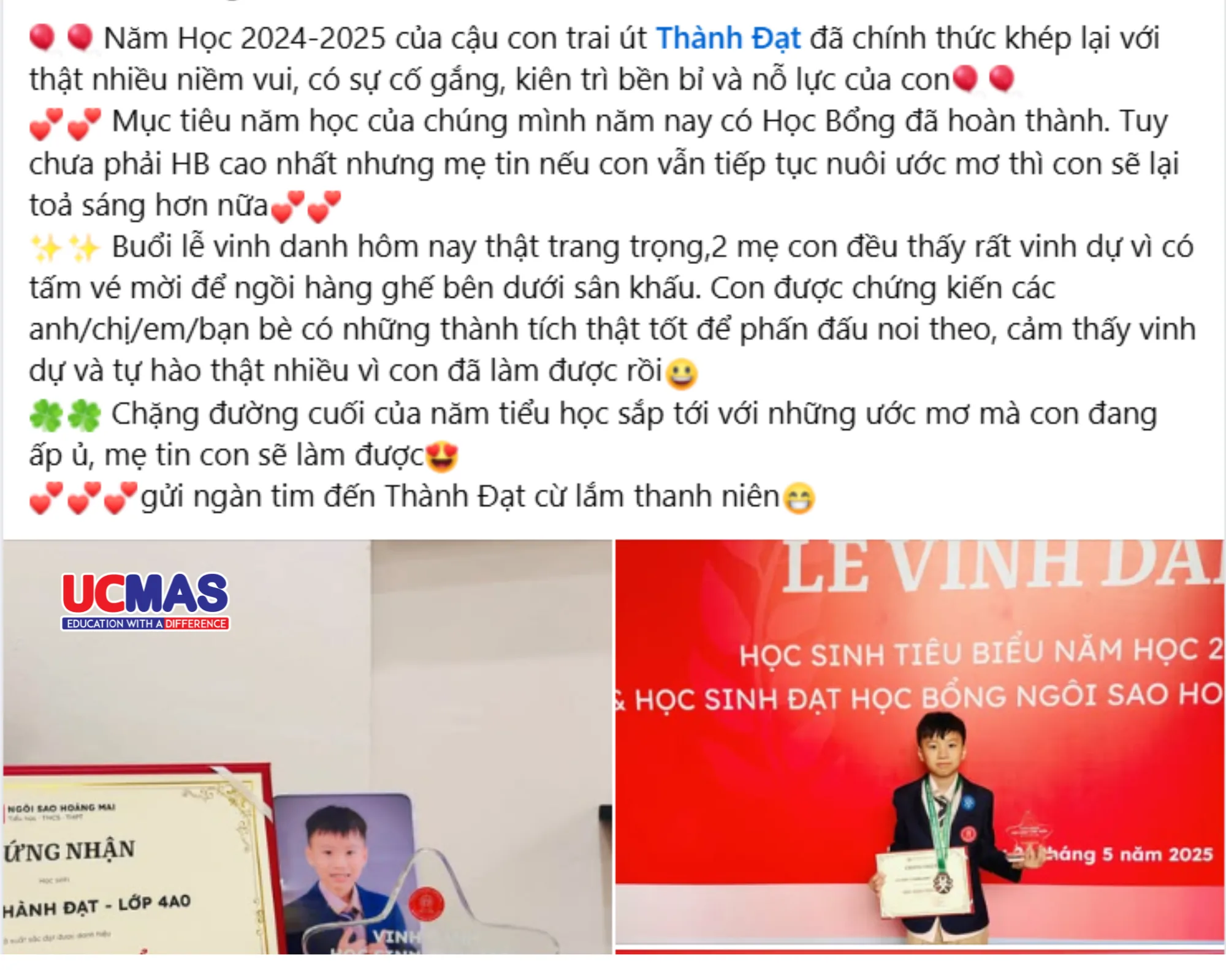 Chia sẻ của gia đình về sự thay đổi của Đạt