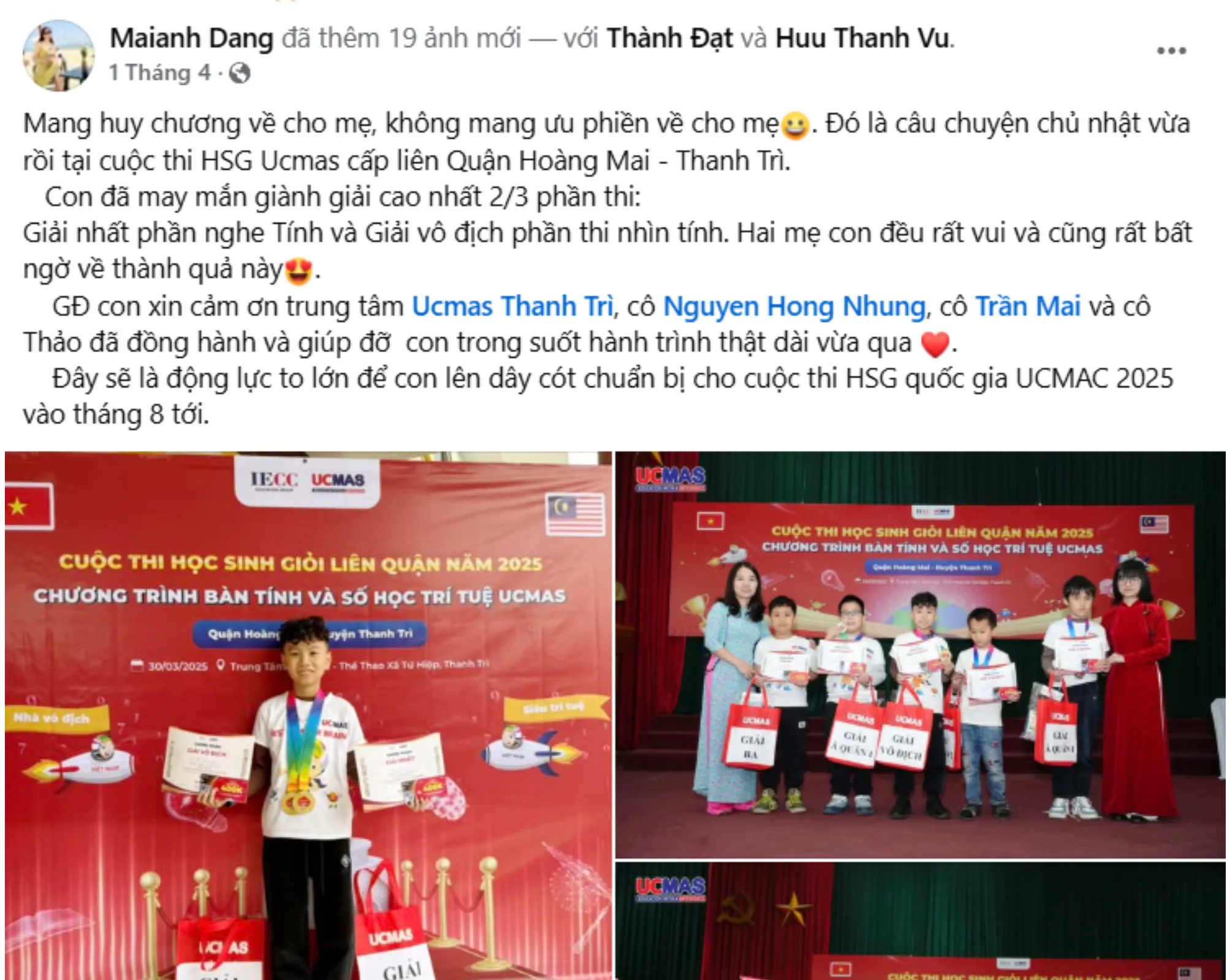 Chia sẻ của gia đình về sự thay đổi của Đạt
