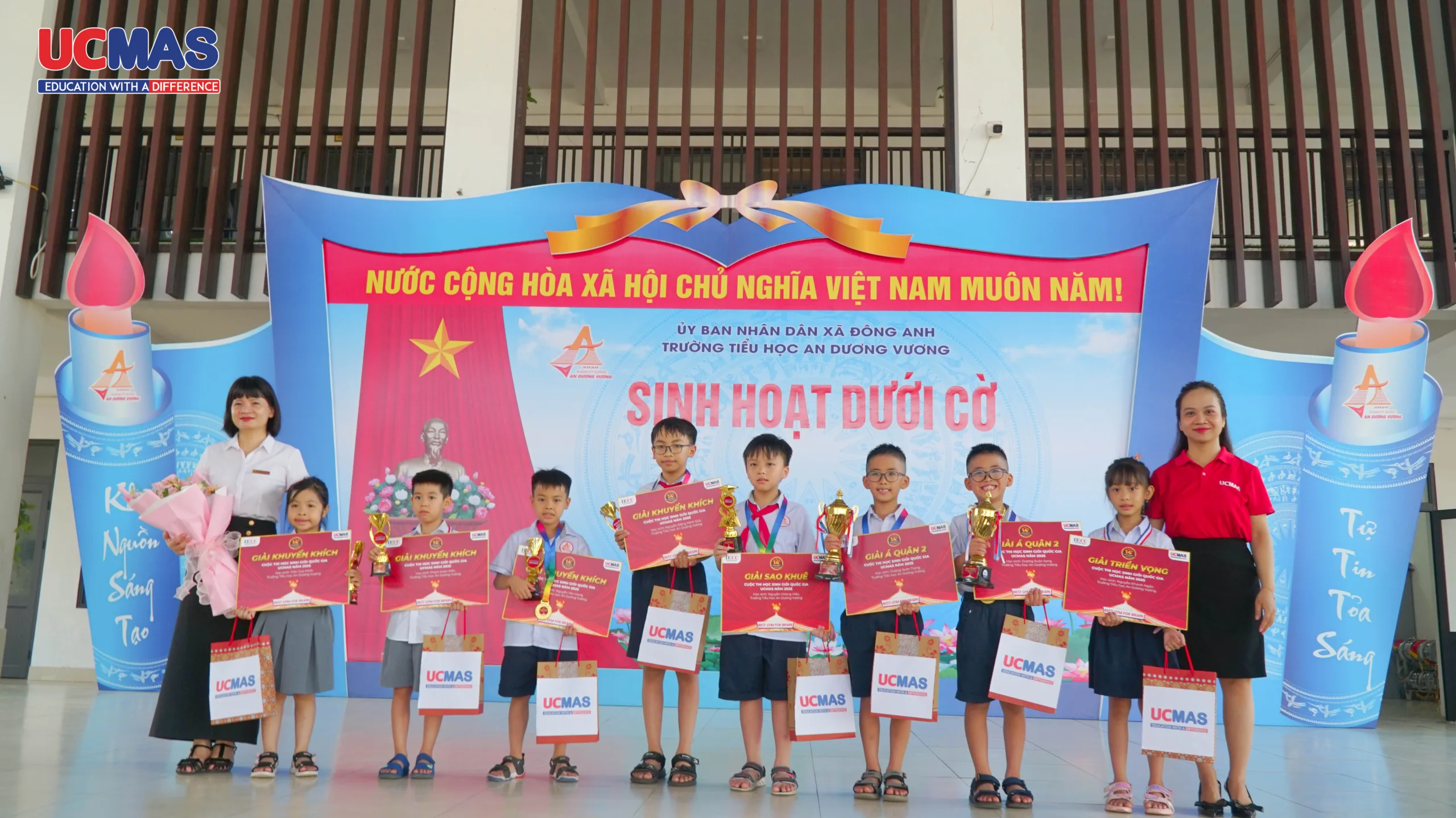 Lễ vinh danh học sinh giỏi UCMAS tại trường Tiểu học An Dương Vương