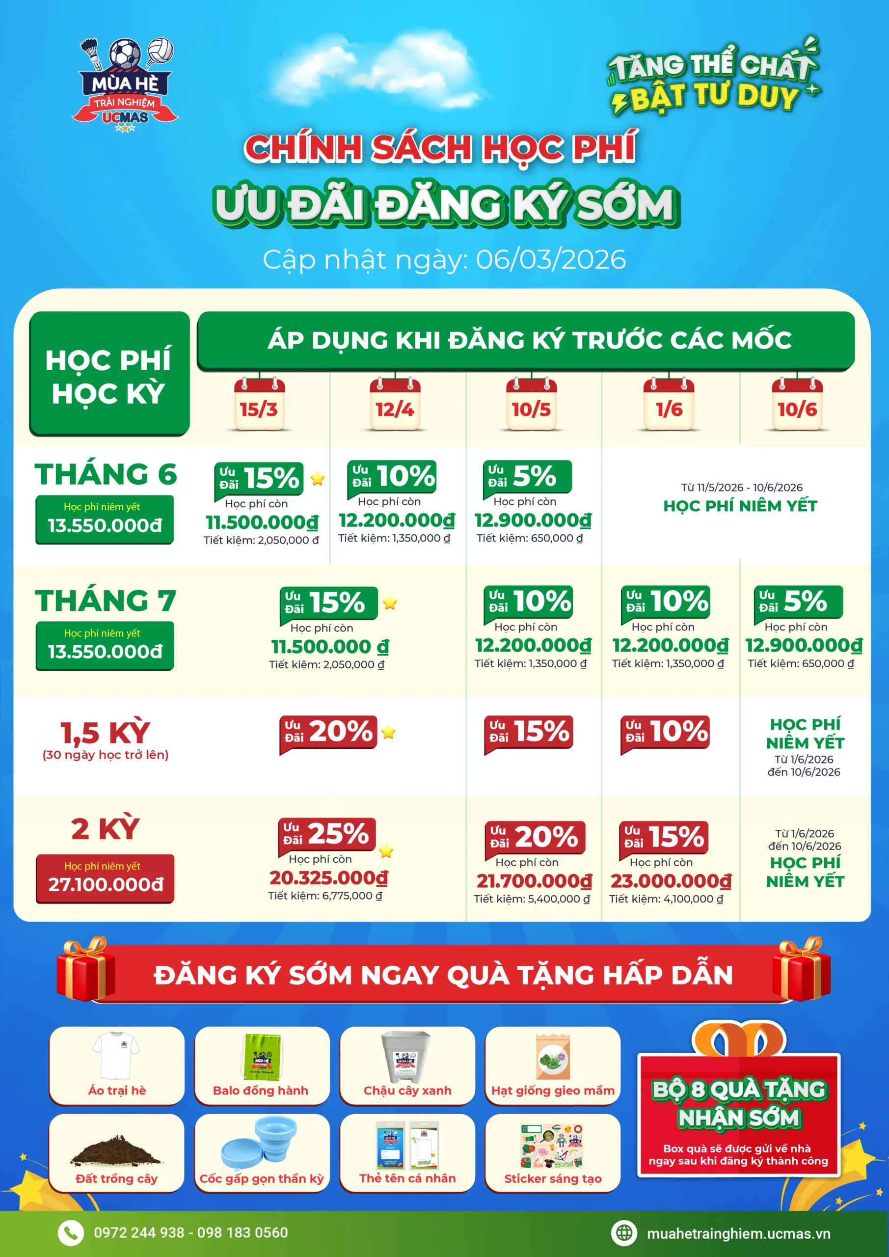 Ưu đãi trại hè Mùa hè trải nghiệm UCMAS 2026