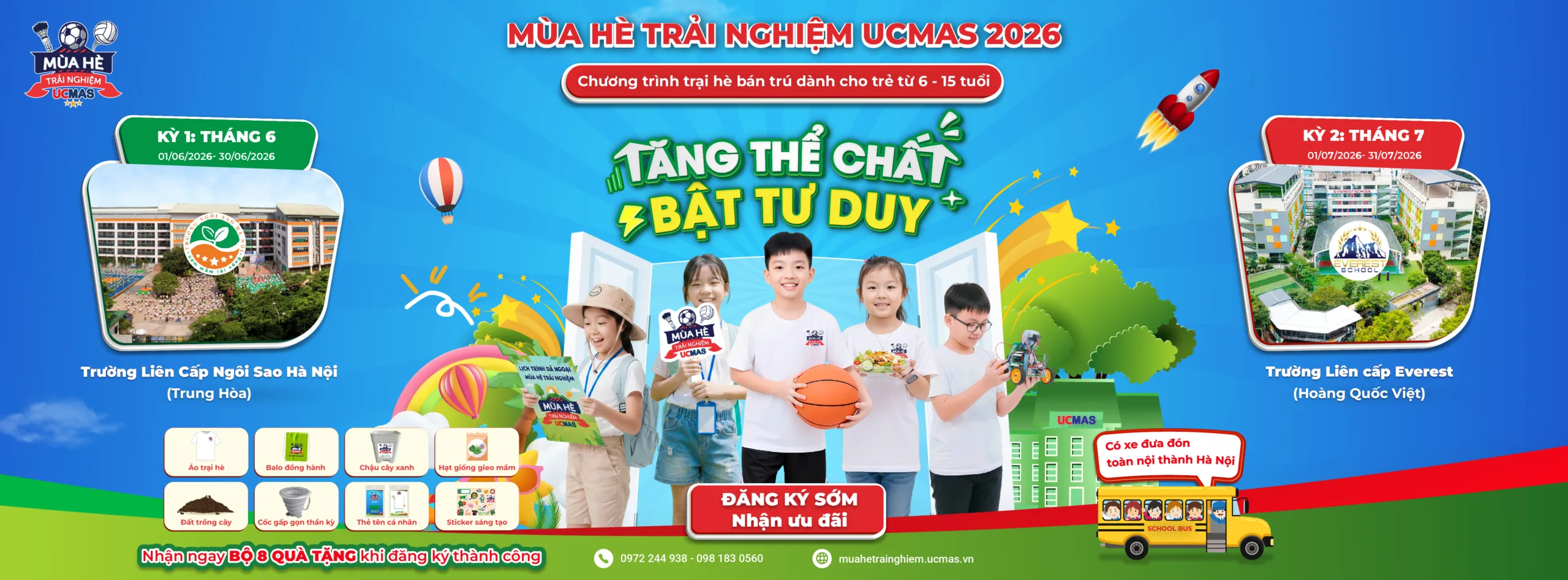 Thông tin tuyển sinh chương trình Trại hè Mùa hè trải nghiệm UCMAS 2026